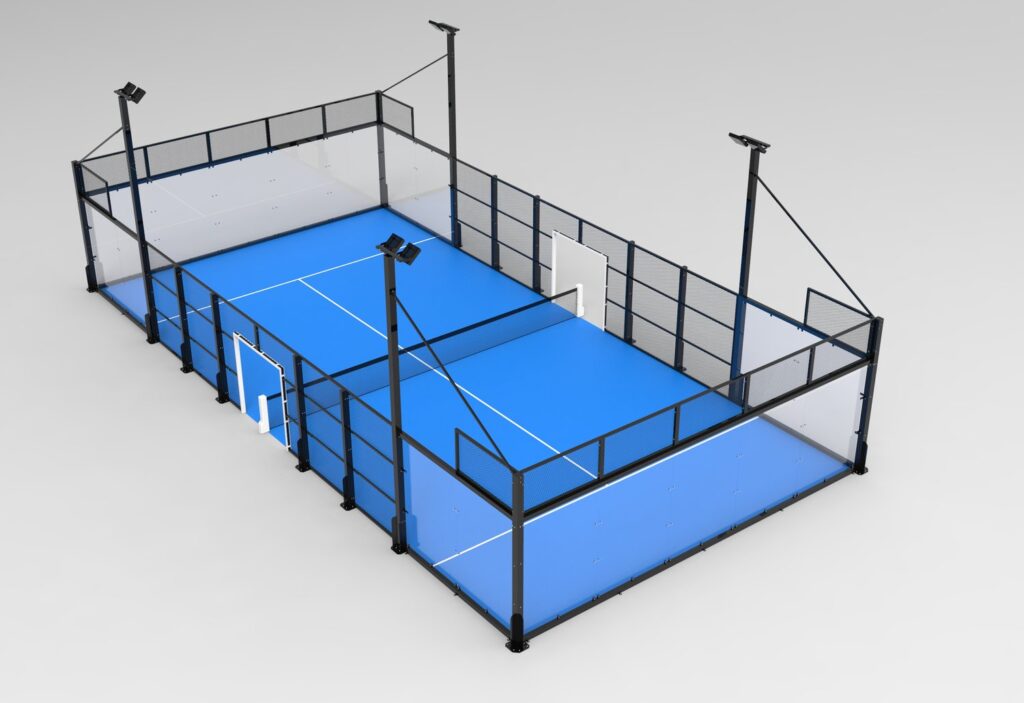 Synthetic Padel Group Panoramic Frameless Glass